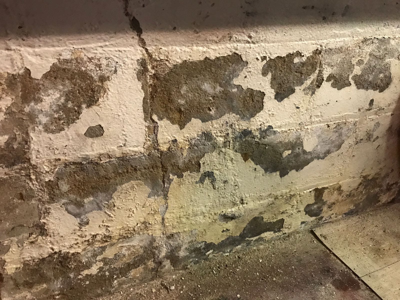 basement wall water damage